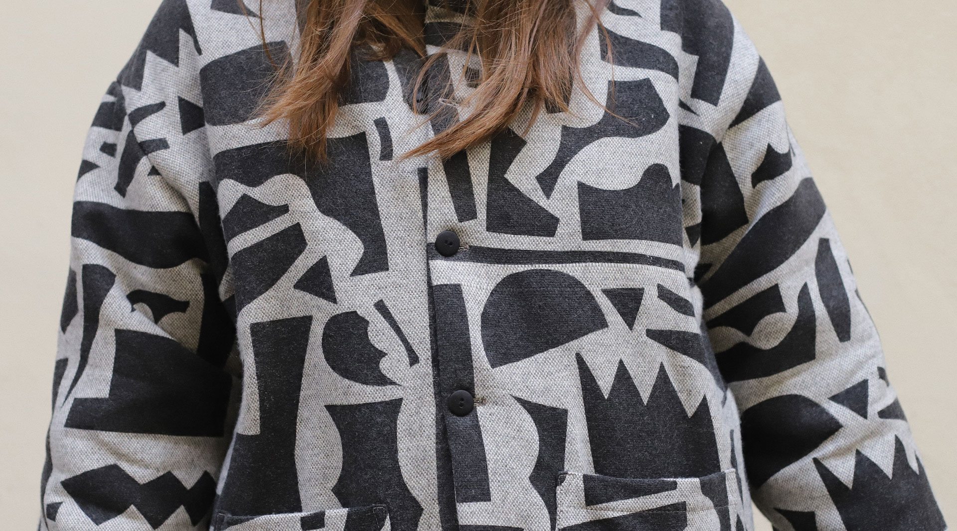 ROE handmade painted cotton coat