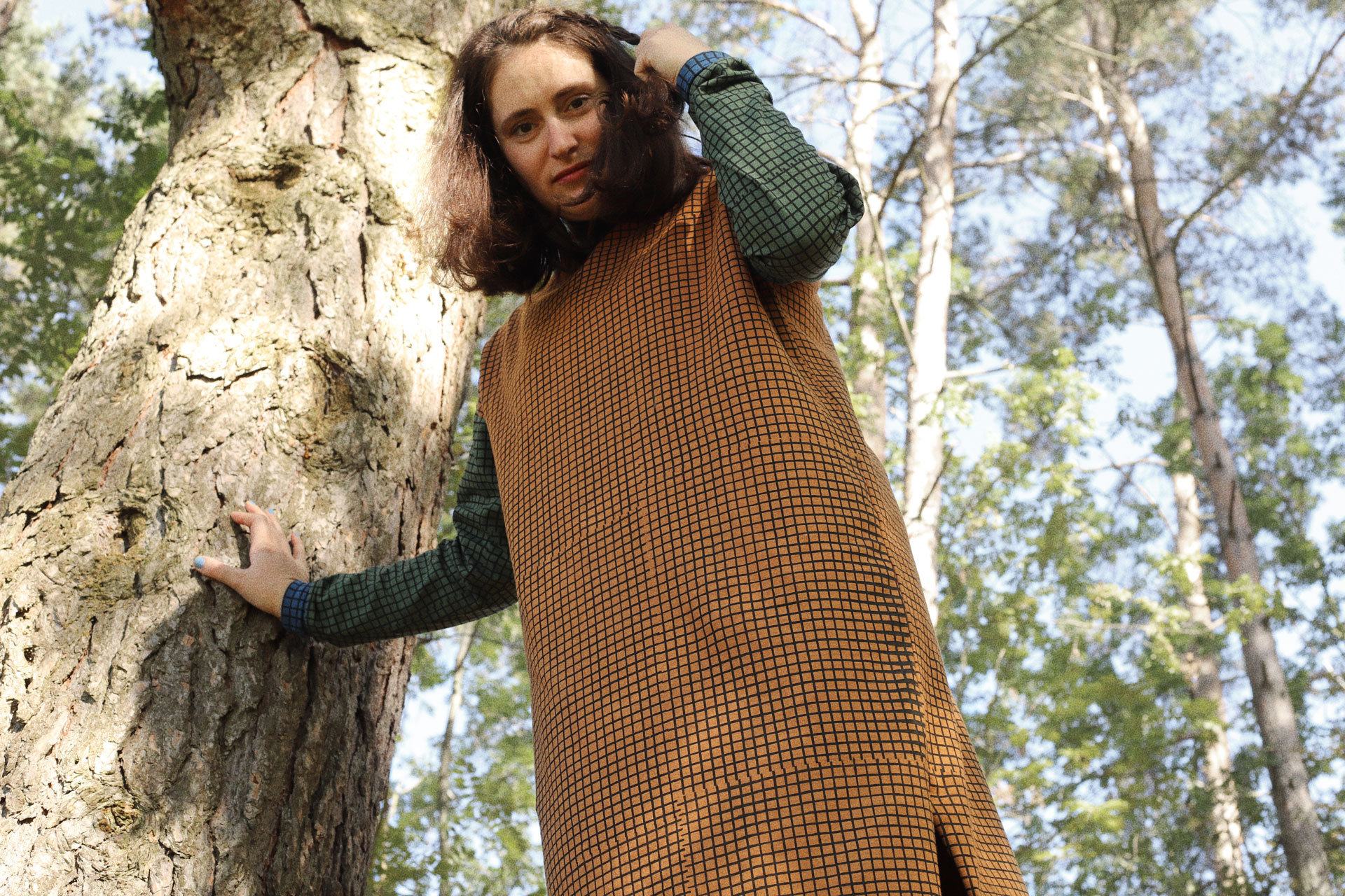 ROE handmade grid dress