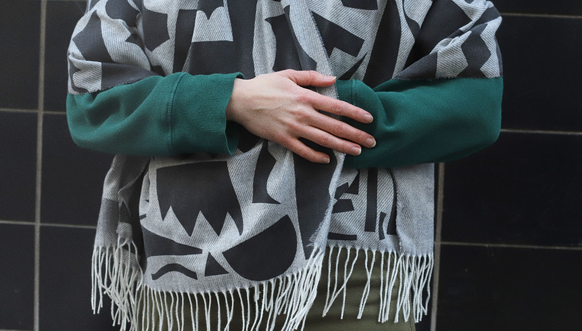 ROE screenprint scarf