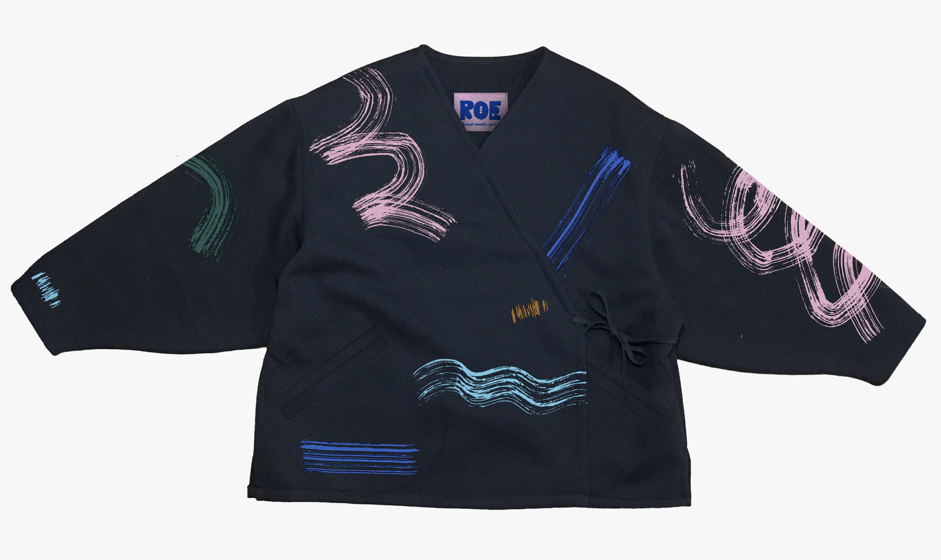 wide jacket, czech fashion, prague slow fashion, hadn painted coat