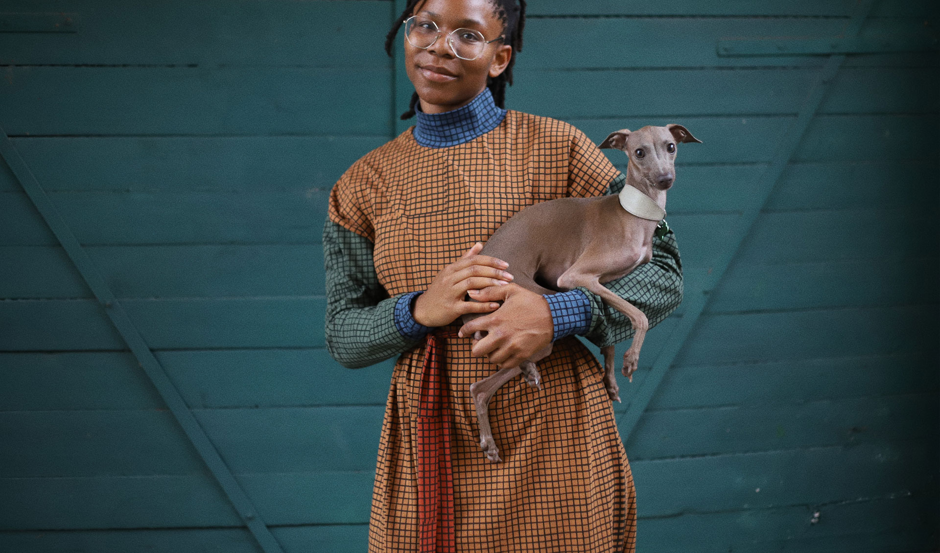 ROE handmade grid dress