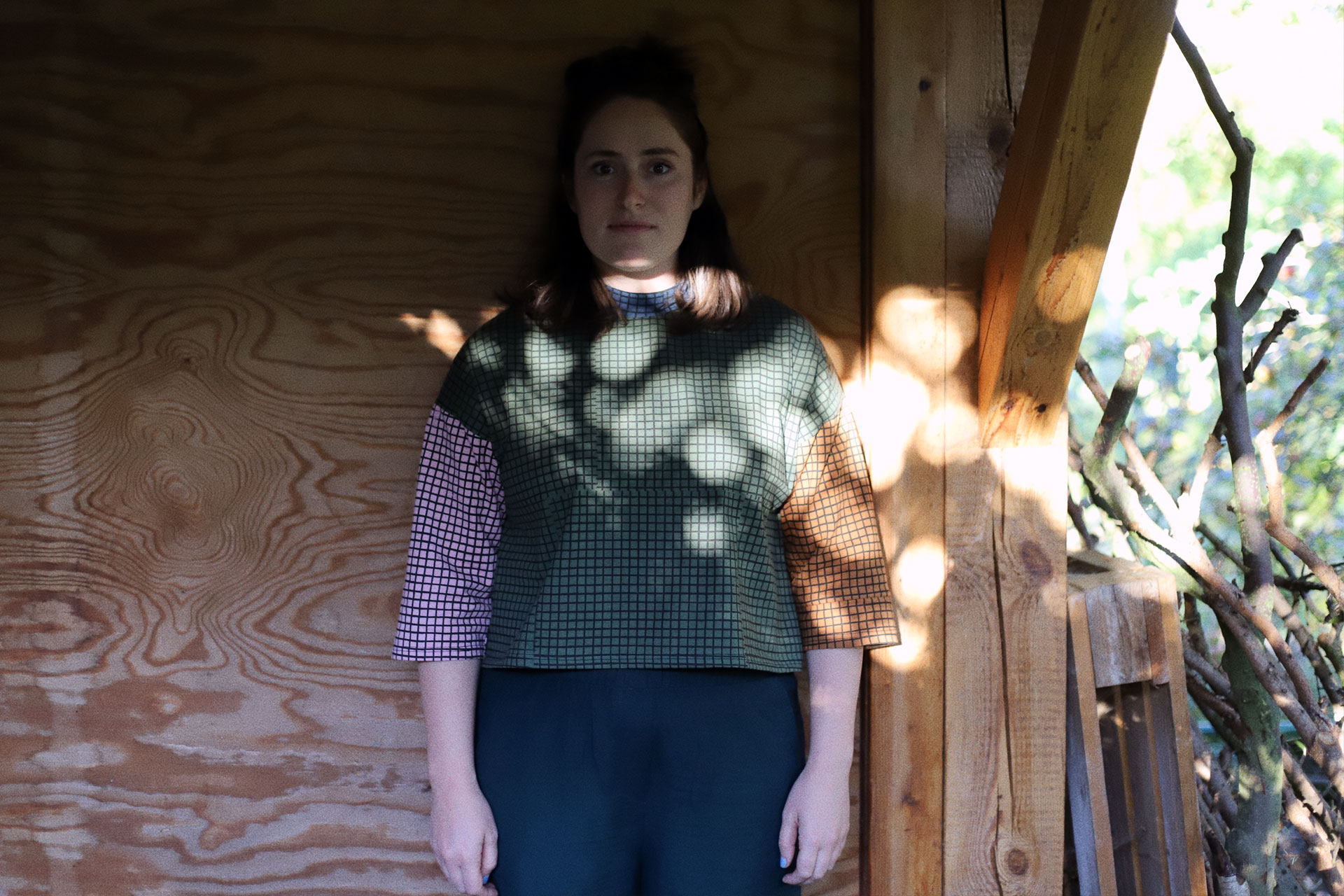 wide jacket, czech fashion, prague slow fashion, hadn painted coat